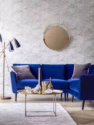 25 Stunning Living Rooms With Blue Velvet Sofas Blue Corner Sofas Living Decor White Room Decor