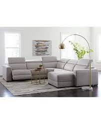 The hub of movie night, and the perfect location for a saturday nap. Furniture Nevio Leather Power Reclining Sectional Sofa With Articulating Headrests Collection Created For Macy S Reviews Furniture Macy S