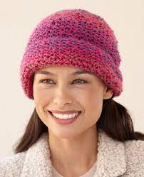One Stitch Hat In Lion Brand Homespun L10535 Knitting Patterns Lovecrafts Hat Knitting Patterns Knitted Hats Knitting Patterns Free Hats