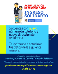 Conjunto de datos de los beneficiarios del programa empleo para la prosperidad de prosperidad social. Urgente Beneficiarios Del Ingreso Alcaldia De Villanueva Facebook