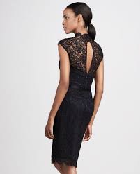 Theia Lace Cocktail Dress Dresses Black Lace Cocktail Dress Lace Dress Black