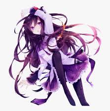 Blue axolotl onesie girl (brown hair. Magical Anime Girl Purple Hair Hd Png Download Transparent Png Image Pngitem