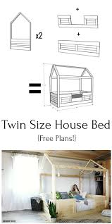 Diy Kids House Bed Twin Size Free Plans To Build Your Own In 2020 House Beds For Kids House Frame Bed House Beds