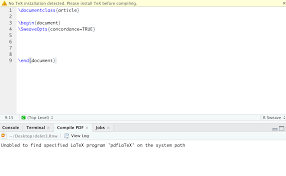 I Got This Error When I Compile Pdf In R Weave Stack Overflow