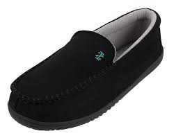 Izod Mens Classic Two Tone Moccasin Slipper Winter Warm Slippers With Memory Foam Size 8 To 13