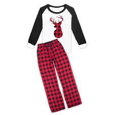 Black And White Buffalo Plaid Pajamas Red Black Buffalo Plaid Deer Pajama Set Pajama Set Womens Pyjama Sets Pajama Set Women