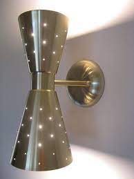 The nation's largest specialty lighting retailer. Mid Century Modern Hourglass Wall Light Perforated Double Cone Sconce Fixture Mid Century Modern Sconces Mid Century Modern Walls Modern Wall Sconces