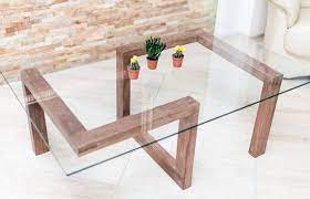 table basse en bois massif plateau en verre rectangulaire design original brut scandinave industriel wood table coffee table glass gorgona table basse bois table basse verre et bois table basse bois