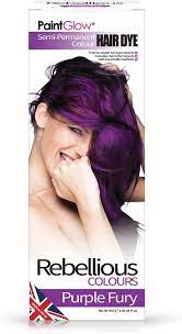 Rebellious Colours 100 Vegan Semi Permanent Hair Dye Colour 70ml Purple Fury Amazon Co Uk Semi Permanent Hair Dye Hair Dye Colors Semi Permanent Hair Color