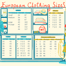 European Clothing Sizes And Size Conversions