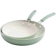 But when walmart debuted the pioneer woman's line of vintage speckle and cast iron cookware in 2015, the cute design, reasonable price points, and nonstick functionality had folks clamoring to add a little country flare to their kitchens. Pioneer Woman Fry Pan Set Mint Fry Pans Skillets Household Shop The Exchange
