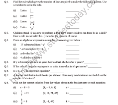 Algebra is a form math that helps us find unknown values which we refer to as variables. Class 6 Maths Algebra Worksheet