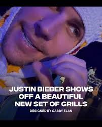 Justin Bieber’s new grillz going dummy 🥶 #justinbieber #grillz #jewelry
