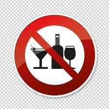 Premium Vector | No alcohol no alcohol drinks in this area prohibition sign on checked transparent background vector illustration eps 10 vector file