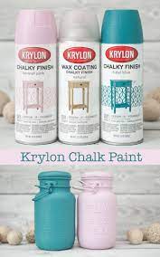 Krylon Chalk Finish Paint Sprinkled And Painted At Ka Styles Co Chalk Paint Finishes Mason Jar Decorations Chalky Paint