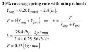 Spring Rate Selection