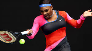 Serena williams in action during her first round match against germany's laura siegemund on day one of the 2021 australian open at melbourne park. 0ayyyajsp8dvym