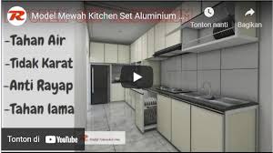 Demikian informasi singkat tentang kitchen set serta daftar harga kitchen set minimalis per meter. Model Kitchen Set Aluminium Putih Mewah Elegan Rafif Teknik