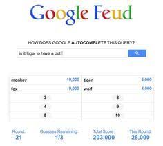 Feud style game for all those wacky and weird google search suggestions. 13 Family Fued Ideas Family Fued Family Feud New Online Games