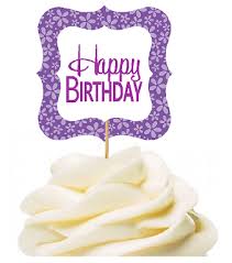 48 purple birthday cakes ranked in order of popularity and relevancy. 12pack Happy Birthday Purple Flower Birthday Party Cupcake Desert Appetizer Food Decoration Picks