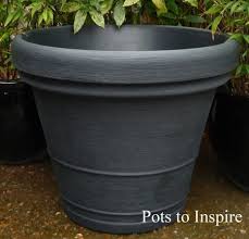 Smoked grey plastic planter (1). Large Anthracite Italian Rota Moulded Quality Plastic Pot Woodside Garden Centre Pots To Inspire