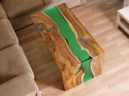 On Sale Waterfall Live Edge River Coffee Table With Plexiglass Diyfurnitureplansfreeprintable Diyresinwoodtables Coffee Table Wood Table Resin Furniture