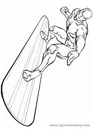 Silver Surfer Della Marvel Disegno Da Colorare