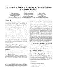 An online computer science master's program offers flexibility for students who are also working professionals. Pdf The Network Of Teaching Excellence In Computer Science And Master Teachers