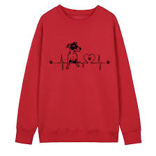 2019 Autumn Woman Funny Jack Russell Sweatshirts Women Hoodies Fleece O Neck Heartbeat Dog Girl Female Sweatshirt Pullover Oz 028 From Viviant 32 86