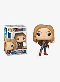 Funko Marvel Captain Marvel Pop Movies Captain Marvel With Jacket Vinyl Bobble Head Hot Topic Exclusive Funko Pop Avengers Captain Marvel Funko Pop Anime