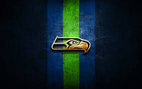 Seattle seahawks logo svg & seahawks logo png file download. Download Wallpapers Seattle Seahawks Golden Logo Nfl Blue Metal Background American Football Club Seattle Seahawks Logo American Football Usa For Desktop With Resolution 2880x1800 High Quality Hd Pictures Wallpapers