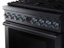 Samsung 30 in 5 8 cu ft double oven gas range. Ny36r9966pm Samsung 6 3 Cu Ft 36 Chef Collection Professional Dual Fuel Range In Black Stainless Steel Matte Black Stainless Steel Metro Appliances More Kitchen Home Appliance Stores
