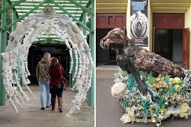 13 Giant Sculptures Made Entirely Of Beach Waste To Make You Reconsider Plastic Use Bored Panda Waste Art Sculptures Art