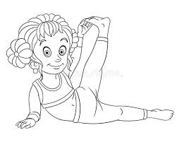 The kids will love these fun santa coloring pages. Coloring Page With Girl Practicing Yoga Stock Vector Illustration Of Colouring Activity 165210795