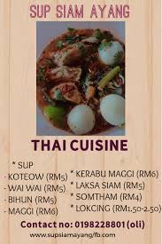 Resepi sup tulang ala kedai makan siam. Sup Siam Ayang Home Facebook