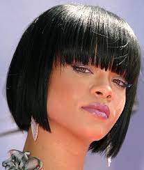 Rihanna Cute Chin Length Bob W Bangs Short Bob Haircuts Bob Hairstyles Short Bob Hairstyles