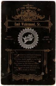 Emil Wahrmund Sr Mourning Cabinet Card Fredericksburg Tx Cabinet Card Memorial Cards Memories