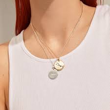 Taurus Zodiac Sign Coin Necklace Gold Plated Pilgrim