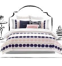 Black And White Polka Dot Comforter Queen Kate Spade New York Ikat Dot Full Queen 3pc Comforter Set Pink Blue White Pink Comforter Kate Spade Bedding Twin Xl Comforter