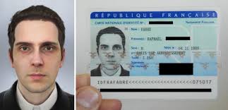 استعمال صورة حاسوبية للحصول على هوية وطنية فرنسية Id Card Template Passport Online Card Template