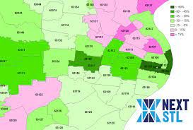 St Louis Area Zip Code Map Second Quarter 2020 Taxable Sales Down Dramatically In Some Zip Codes -  Nextstl