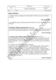Maybe you would like to learn more about one of these? Worksheet Tasks And Activities A Letter Of Application Esl Worksheet By Tempest1989