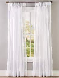 Classic Sheers 96 Inch And 144 Inch Pinch Pleat Curtains White 84 Inches Vermont Country Store In 2021 Curtains Pinch Pleat Large Window Curtains