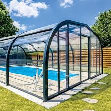 Bâche à bulles 400 microns adaptée aux bassins desjoyaux. Abri Mi Haut Piscine La Boutique Desjoyaux