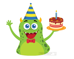 Share a gif and browse these related gif searches. Holidays And Special Occassions Animated Clipart Little Green Monster Holding Birthday Cake Animated Clipart