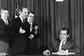 Laws acquire popular names as they make their way through congress. Nixon Signs Workplace Safety Bill Dec 29 1970 Politico