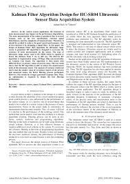 Pdf Kalman Filter Algorithm Design For Hc Sr04 Ultrasonic Sensor Data Acquisition System