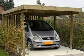 Vrijstaande Carport Met Plat Dak Model Ecoline 1 Van Cartri Met Afmetingen 304 X 510 Cm Carport Dak Hout