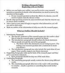 Free 8 Sample Research Paper Outline Templates In Pdf In 2020 Research Paper Outline Template Research Paper Outline Research Paper