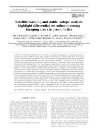 Shipboard and field based carbon system measurement setups. Pdf Satellite Tracking And Stable Isotope Analysis Highlight Differential Recruitment Among Foraging Areas In Green Turtles